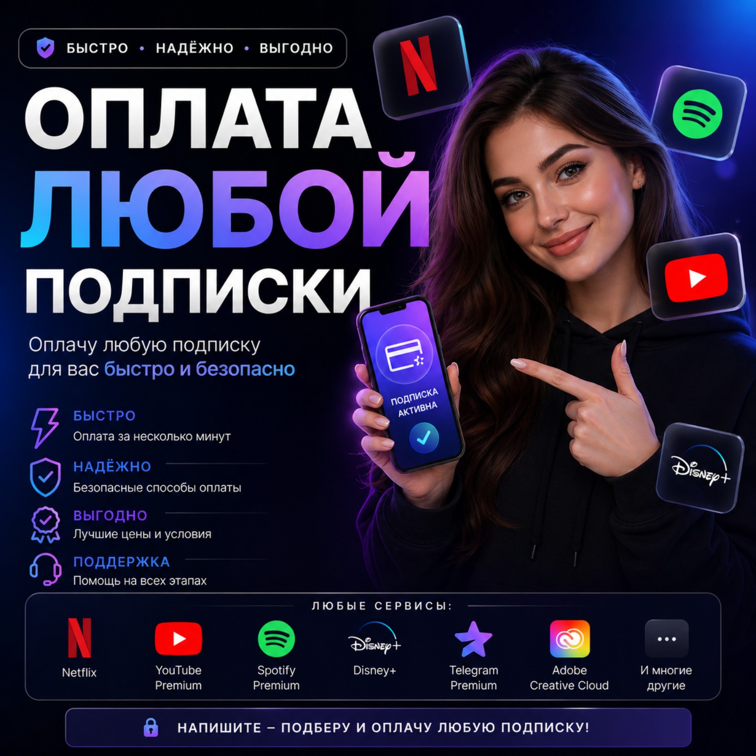Оплата зарубежных сервисов